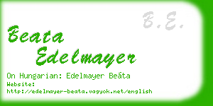 beata edelmayer business card