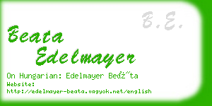 beata edelmayer business card